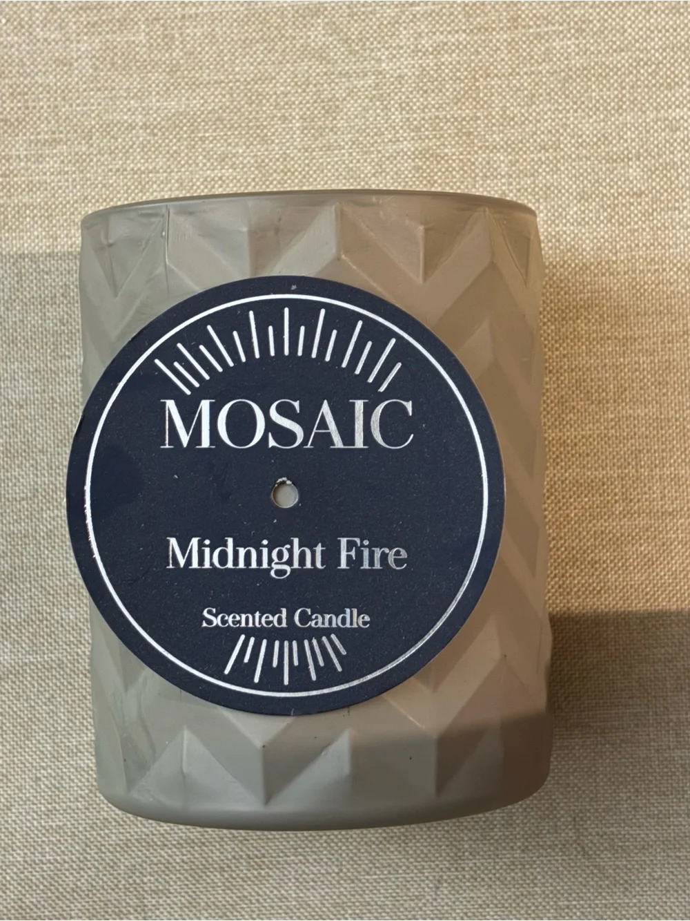 Mosaic Midnight Fire Scented Candle - Midnight Blue